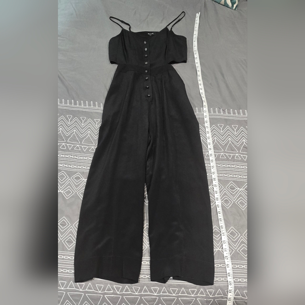 Madewell Black Silk Jumpsuit Size 4 - Picture 5 of 8
